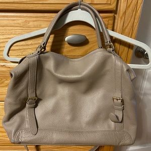 Ora Delphine Taupe Shoulder Bag